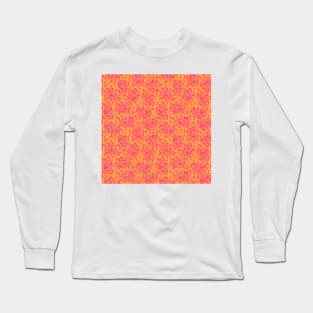 Watermelon Orange Juice | Brilliant Pink and Orange Pattern | Itty Bitty Watermelon Confetti Design Long Sleeve T-Shirt